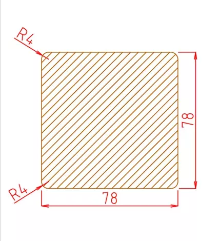 Säule 78x78 mm